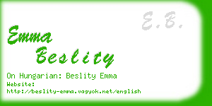 emma beslity business card